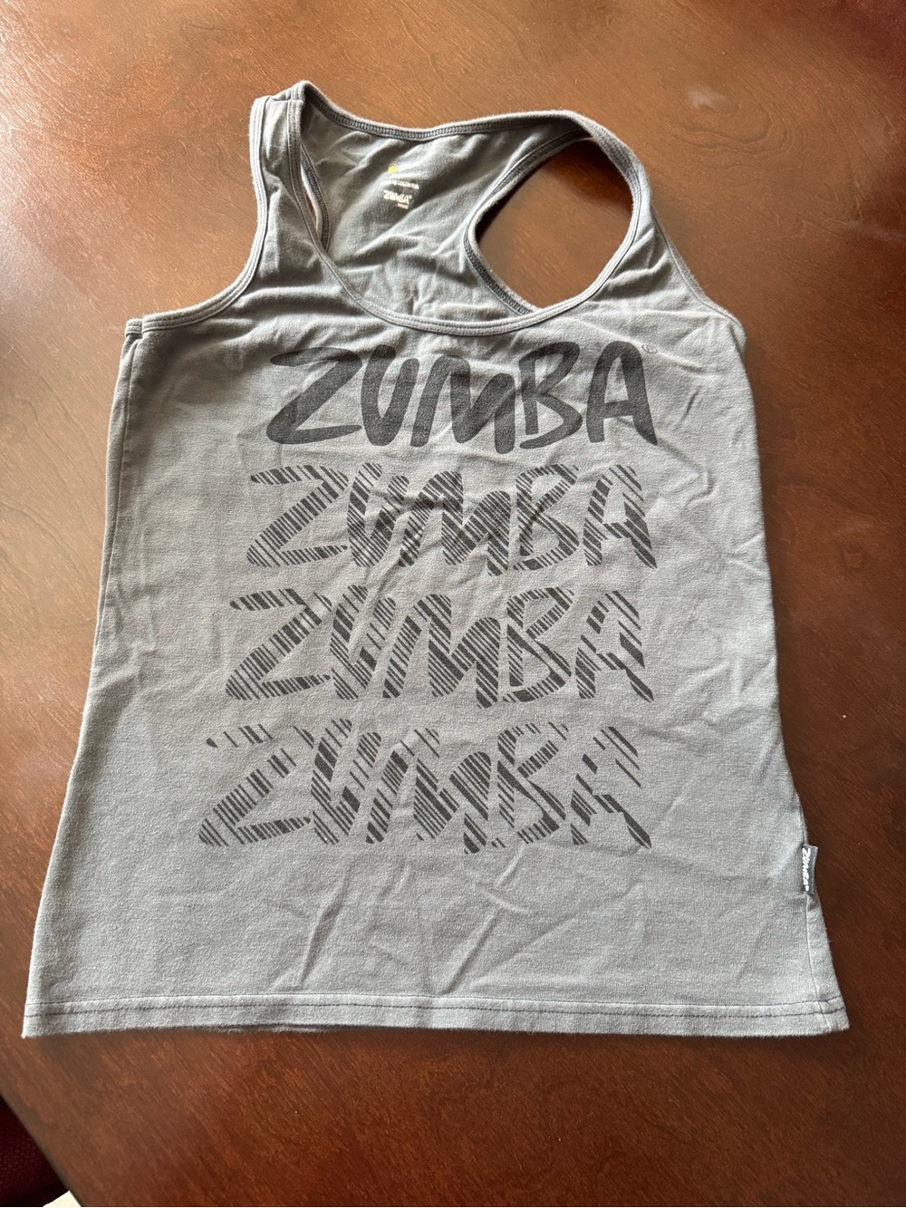 Zumba Fitness Women's Gray Racerback Tank with ZUMBA Graphic